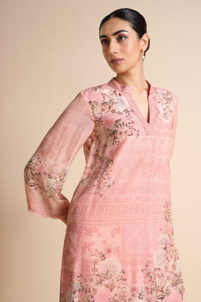 Anita Dongre Vanisa Kurta Set Blush indian designer wear online shopping melange singapore