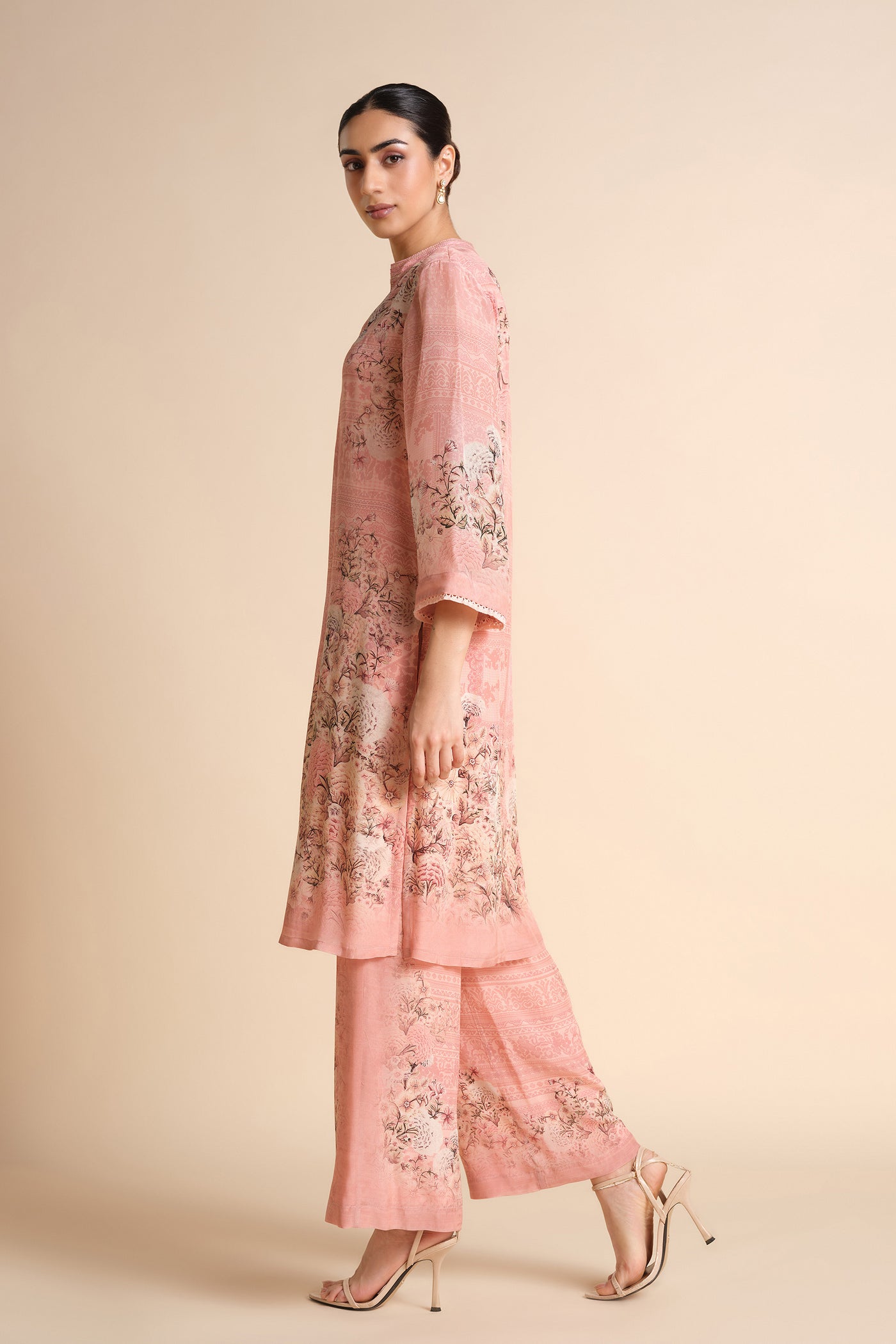 Anita Dongre Vanisa Kurta Set Blush indian designer wear online shopping melange singapore