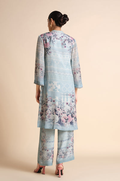 Anita Dongre Vanisa Kurta Set Powder Blue indian designer wear online shopping melange singapore