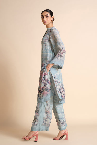Anita Dongre Vanisa Kurta Set Powder Blue indian designer wear online shopping melange singapore