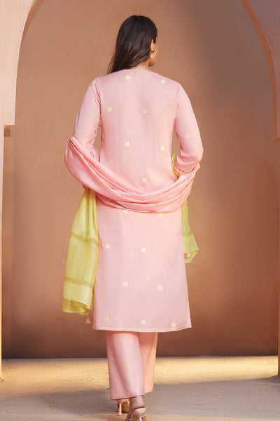 Anita Dongre Yumn Suit Set Blush Indian designer wear online shopping melange singapore