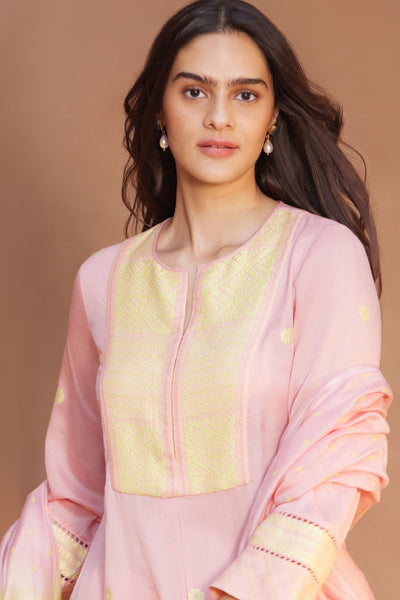Anita Dongre Yumn Suit Set Blush Indian designer wear online shopping melange singapore