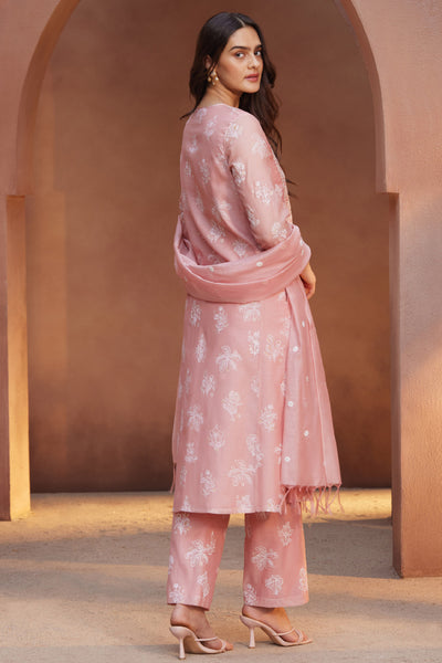 Anita Dongre Zaiba Suit Set Blush Indian designer wear online shopping melange singapore