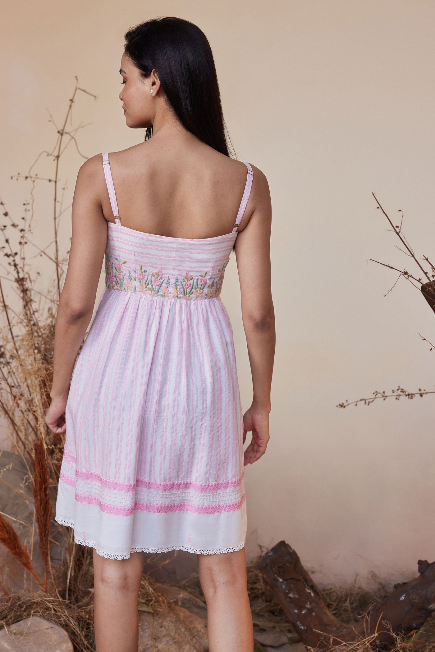 Anita Dongre Zeyo Dress Pink indian designer wear online shopping melange singapore