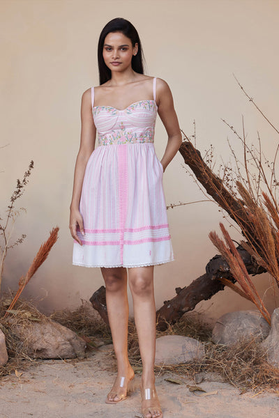 Anita Dongre Zeyo Dress Pink indian designer wear online shopping melange singapore