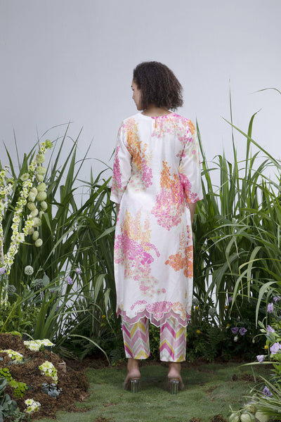 Archana Shah Wild Flower Organza Hemline indian designer wear online shopping melange singapore