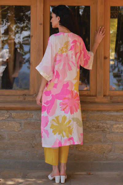 Archana Shah Wild Flower Oversize Kurta Set indian designer wear online shopping melange singapore