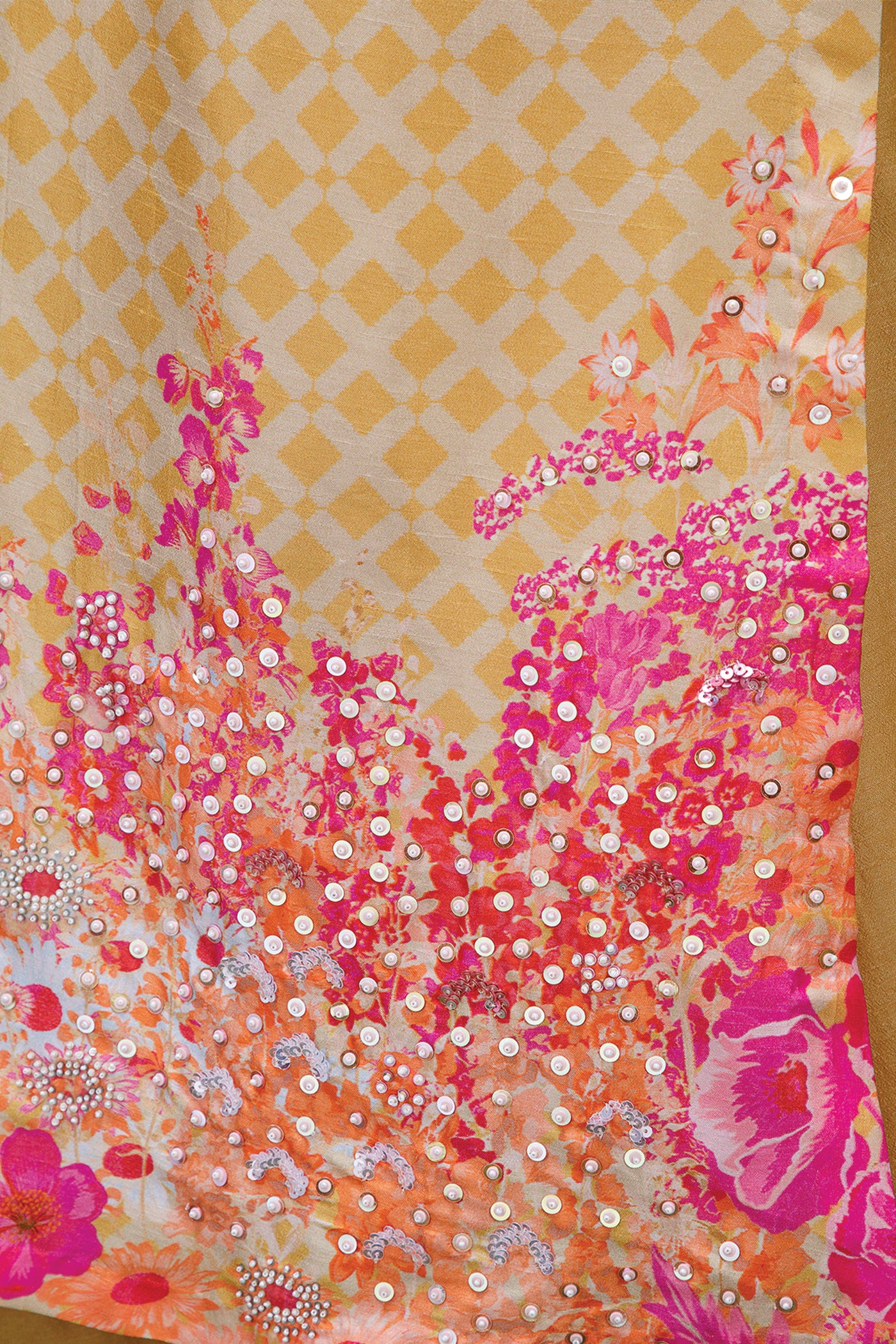 Archana Shah Wild Flower Bell Sleeves Kurta Set indian designer wear online shopping melange singapore