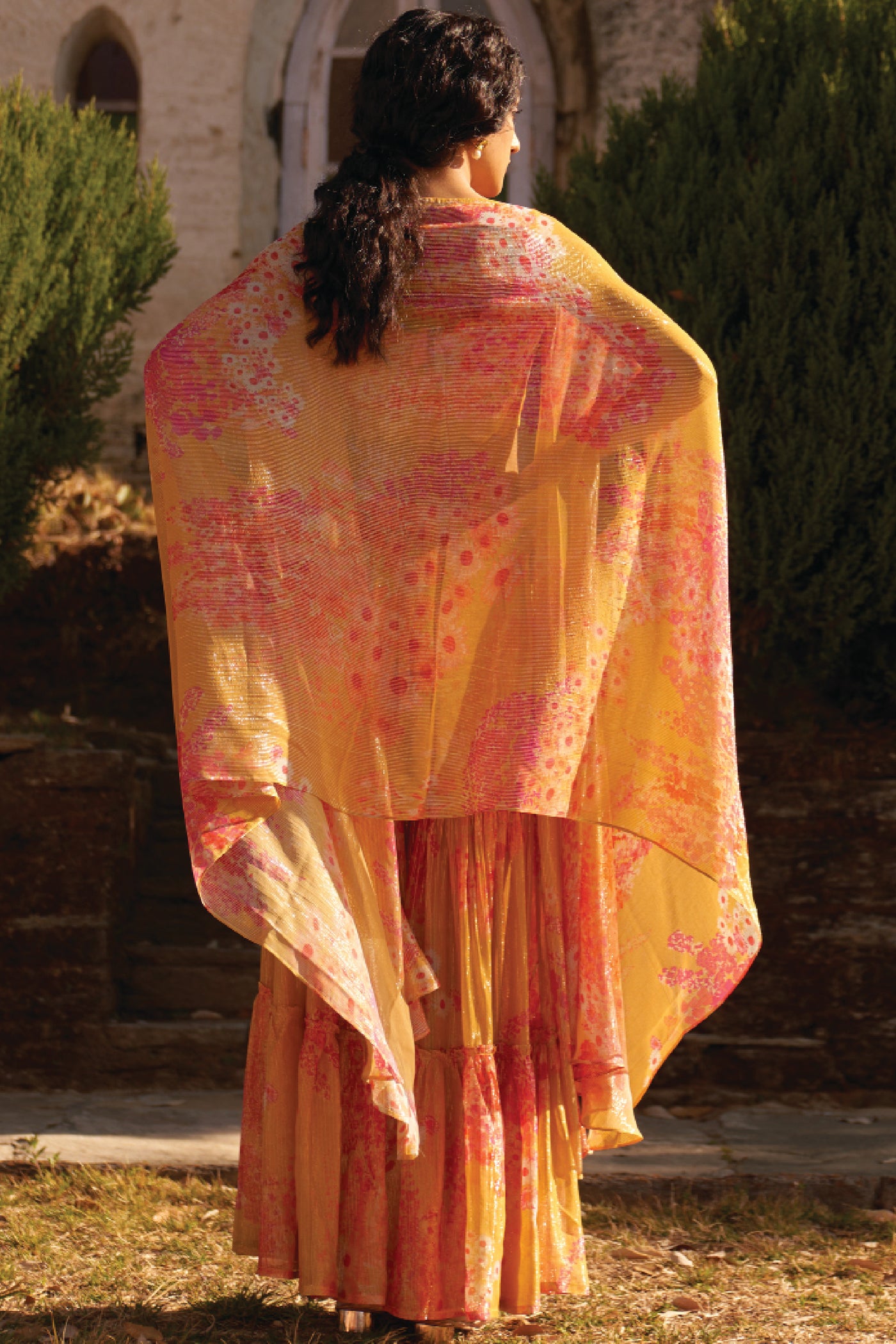 Archana Shah Wild Flower Jacket Set indian designer wear online shopping melange singapore