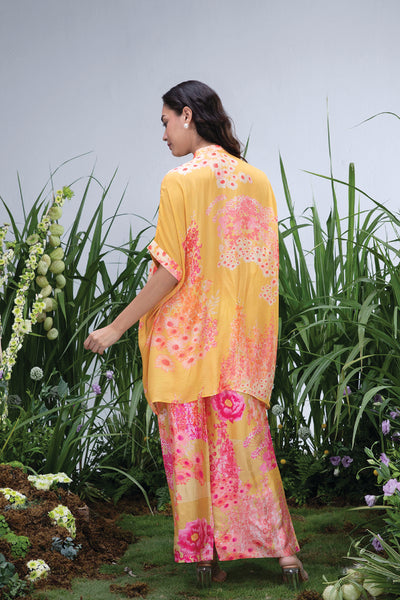 Archana Shah Wild Flower Oversize Shirt Set indian designer wear online shopping melange singapore