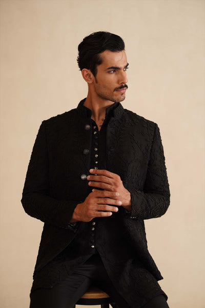 Arjan Dugal Beads Bandhgala Set indian designer wear online shopping melange singapore 
