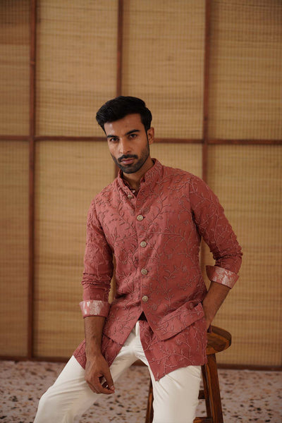 Arjan Dugal Beads Nehru Set indian designer wear online shopping melange singapore 
