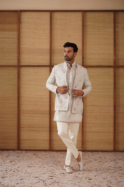 Arjan Dugal Gramophone Bandhgala Set indian designer wear online shopping melange singapore 