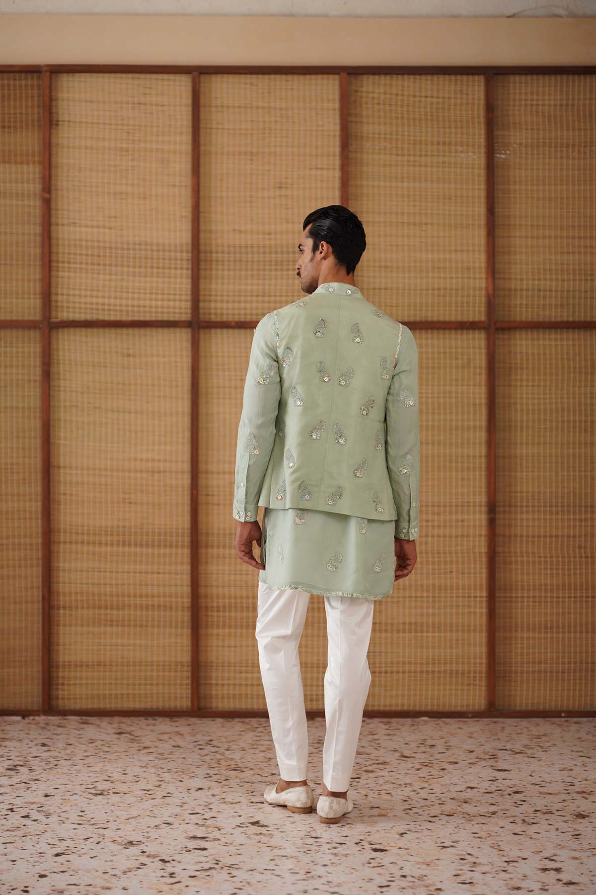 Arjan Dugal Gramophone Dori Nehru Jacket Set indian designer wear online shopping melange singapore 
