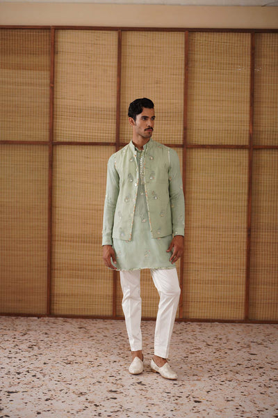 Arjan Dugal Gramophone Dori Nehru Jacket Set indian designer wear online shopping melange singapore 