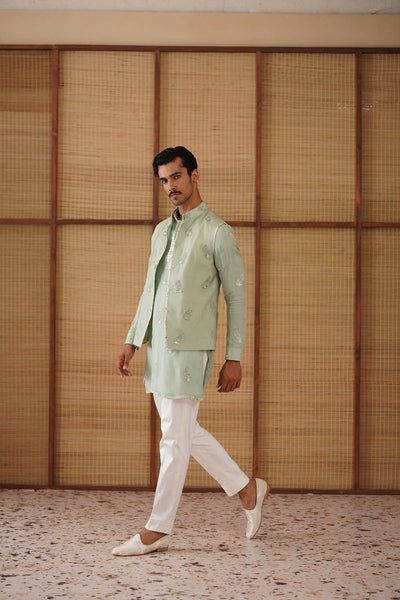 Arjan Dugal Gramophone Dori Nehru Jacket Set indian designer wear online shopping melange singapore 