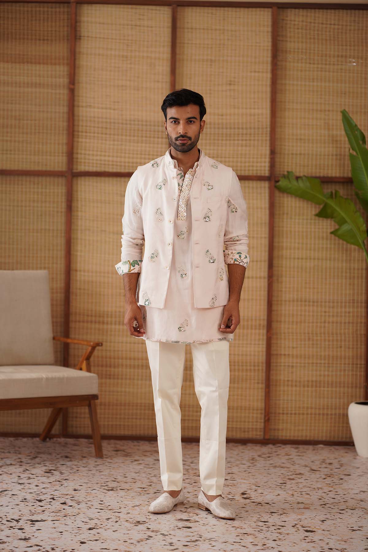 Arjan Dugal Gramophone Nehru Jacket Set indian designer wear online shopping melange singapore 