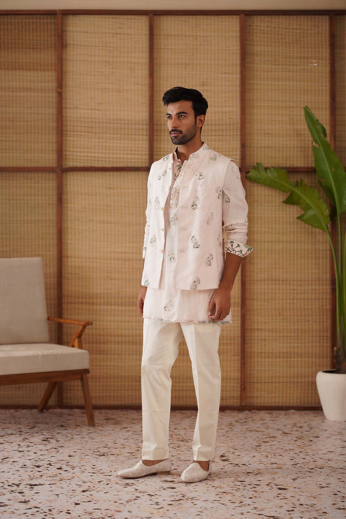 Arjan Dugal Gramophone Nehru Jacket Set indian designer wear online shopping melange singapore 