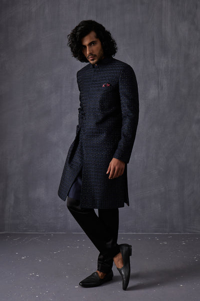 Arjan Dugal Embroidery  Inara 2.0 Achkan Set Indian designer wear online shopping melange singapore