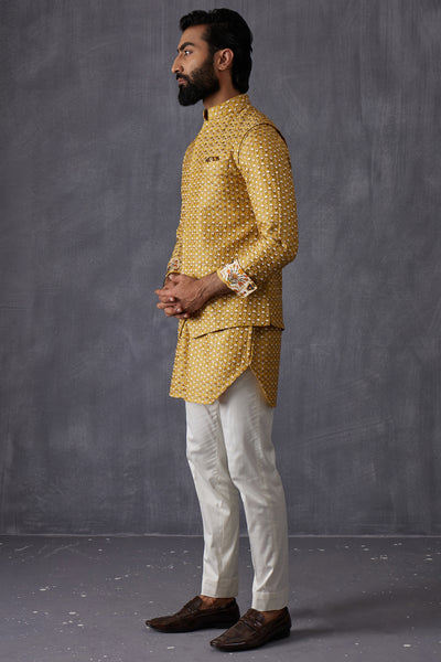 Arjan Dugal Embroidery Inara 2.0 Nehru Jacket Indian designer wear online shopping melange singapore