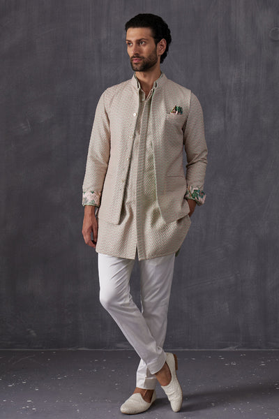 Arjan Dugal Embroidery Inara 3.0 Nehru Jacket Indian designer wear online shopping melange singapore
