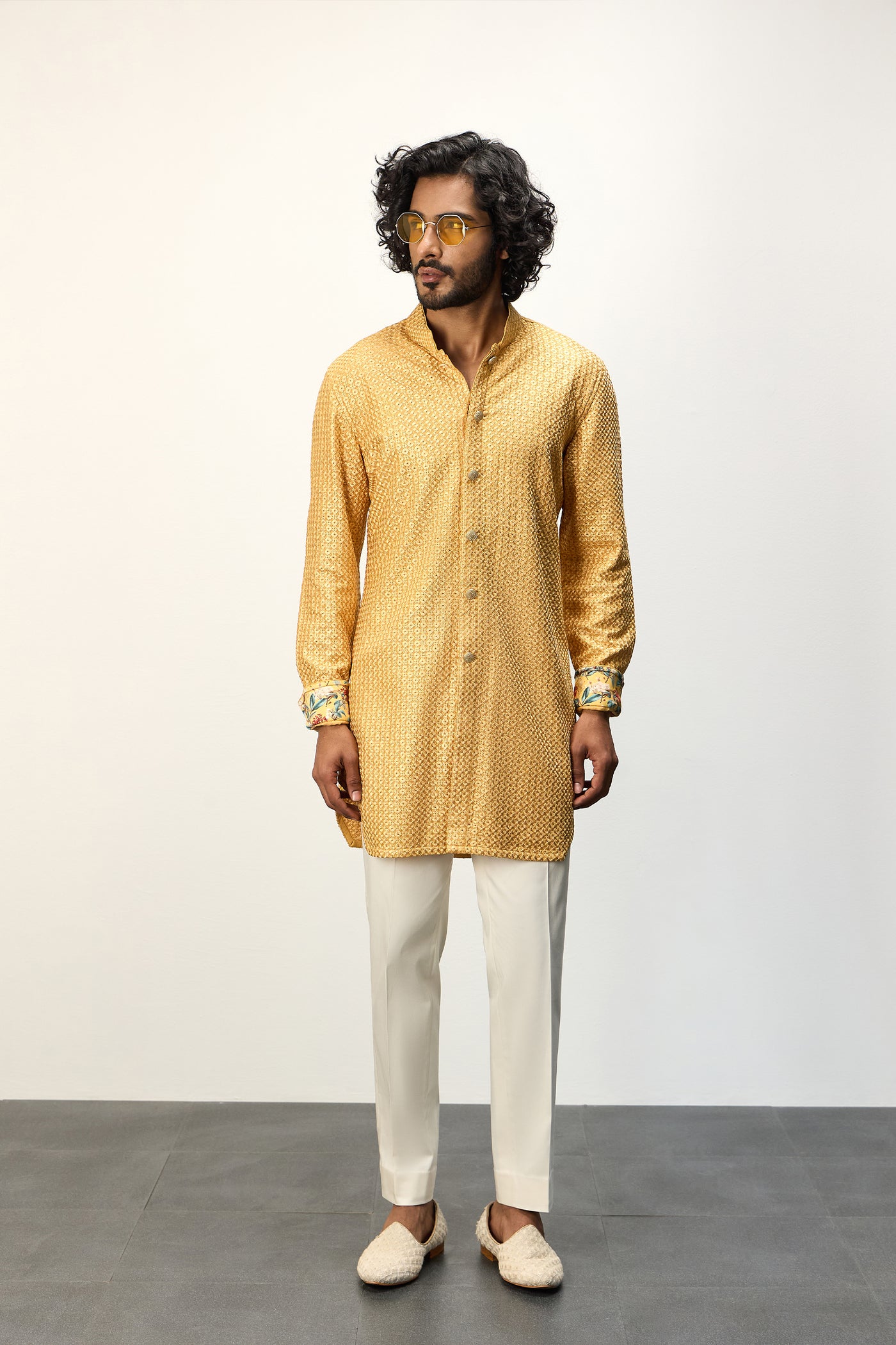 Arjan Dugal Inara FOE SB Kurta Golden Hour Set indian designer wear online shopping melange singapore