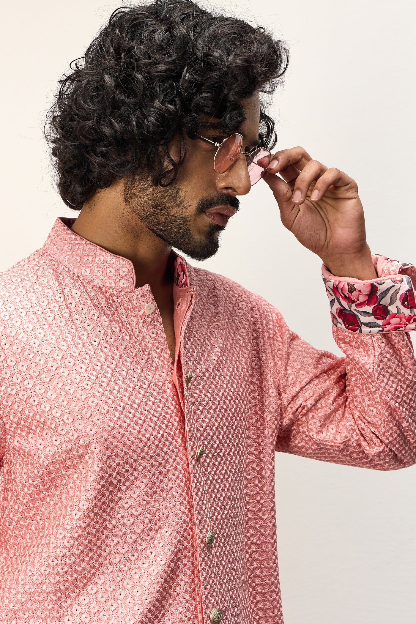 Arjan Dugal Inara FOE SB Kurta Set Cotton Candy indian designer wear online shopping melange singapore