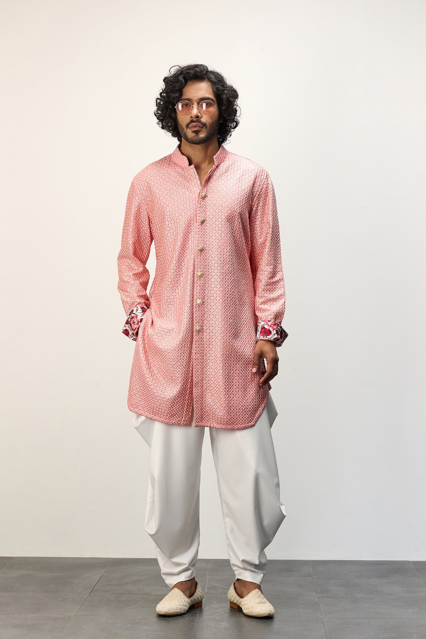 Arjan Dugal Inara FOE SB Kurta Set Cotton Candy indian designer wear online shopping melange singapore