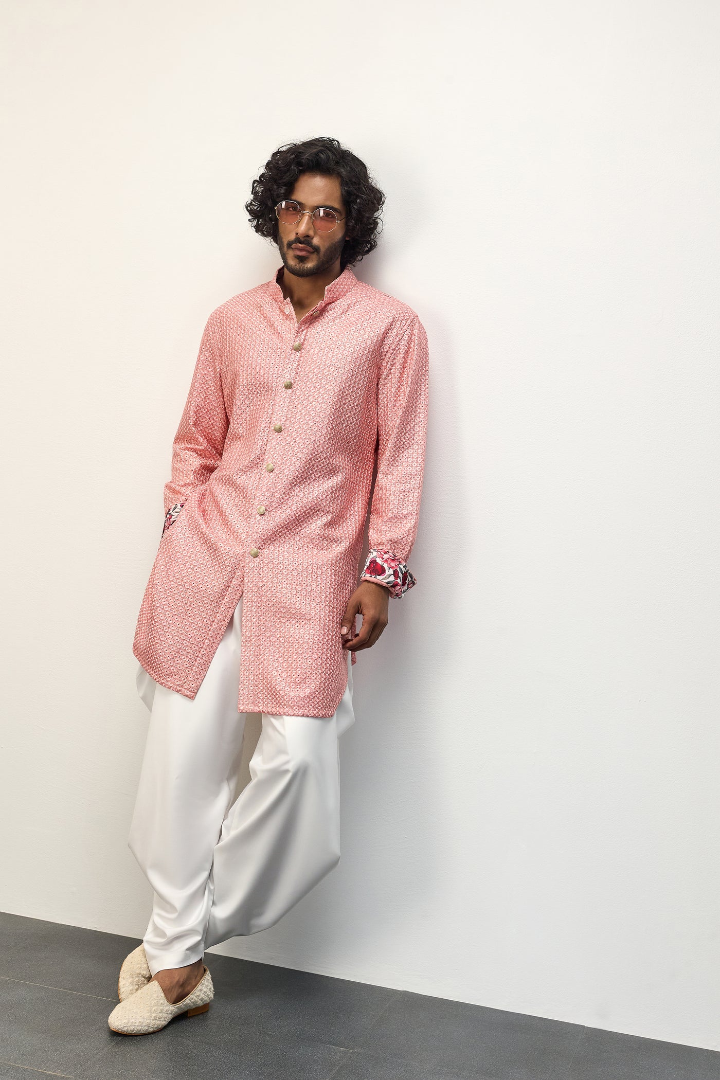 Arjan Dugal Inara FOE SB Kurta Set Cotton Candy indian designer wear online shopping melange singapore