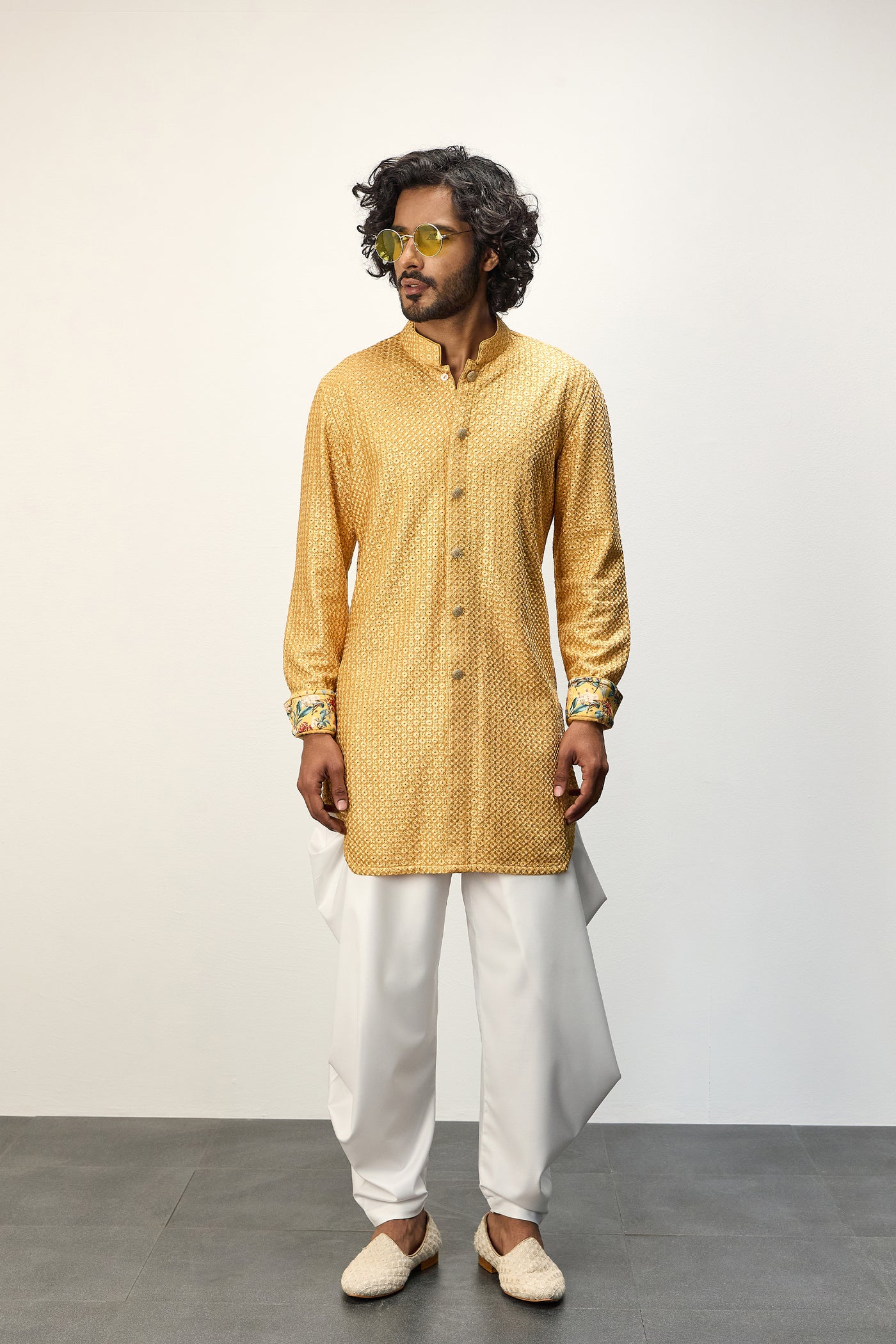 Arjan Dugal Inara FOE SB Kurta Set Golden Hour indian designer wear online shopping melange singapore