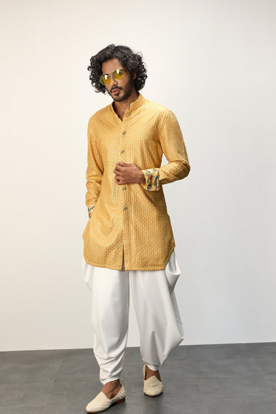 Arjan Dugal Inara FOE SB Kurta Set Golden Hour indian designer wear online shopping melange singapore