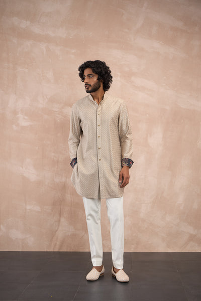Arjan Dugal Inara Motif Foe Sb Kurta Set Antique indian designer wear online shopping melange singapore