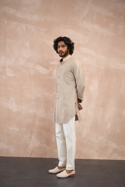 Arjan Dugal Inara Motif Foe Sb Kurta Set Antique indian designer wear online shopping melange singapore