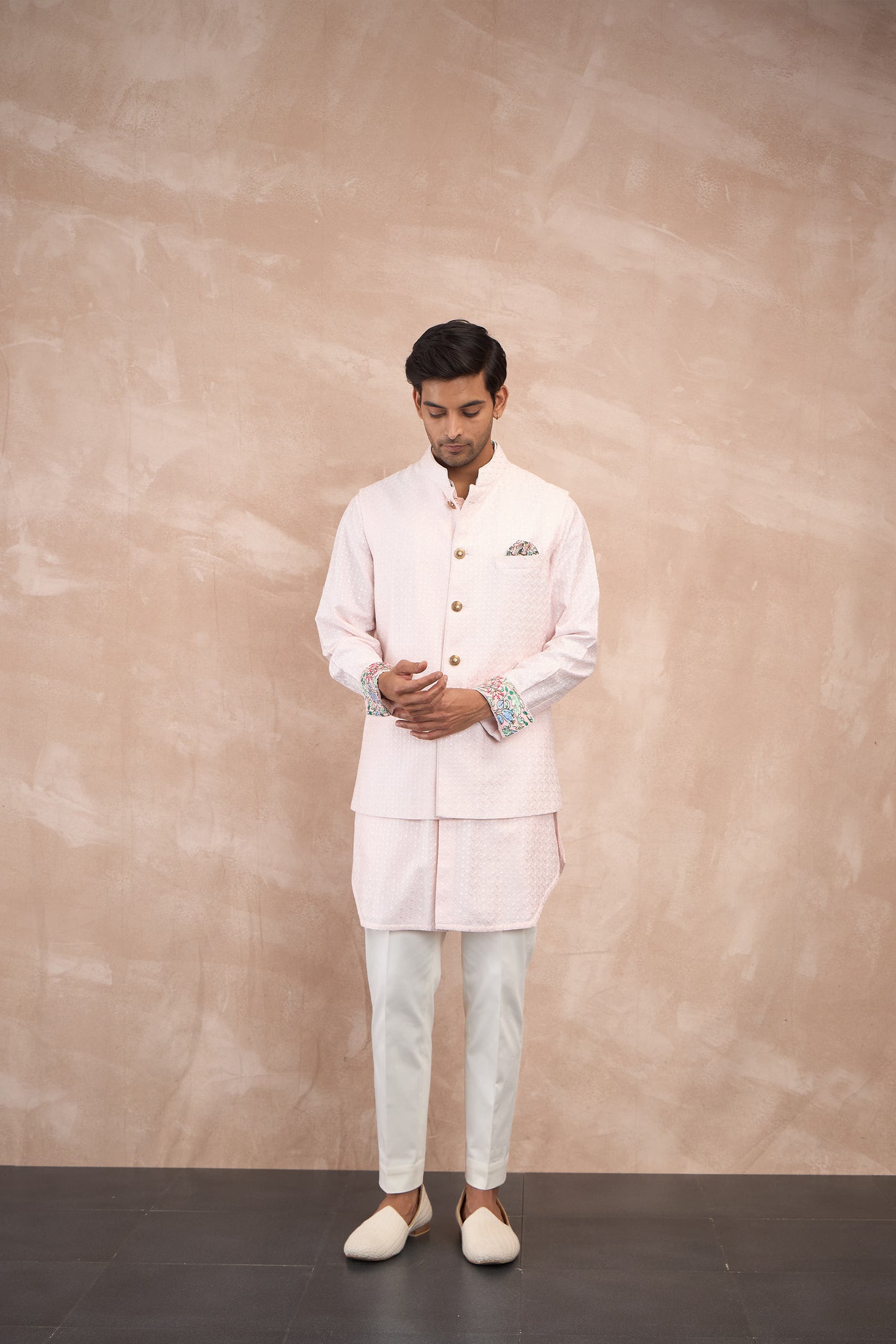 Arjan Dugal Inara Motif Nehru Jacket Set indian designer wear online shopping melange singapore