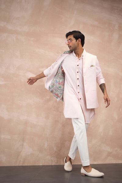 Arjan Dugal Inara Motif Nehru Jacket Set indian designer wear online shopping melange singapore