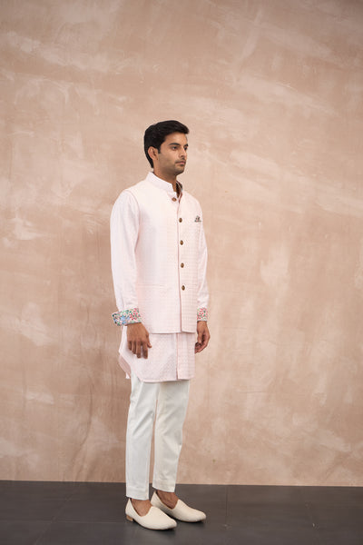Arjan Dugal Inara Motif Nehru Jacket Set indian designer wear online shopping melange singapore
