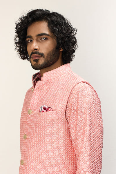 Arjan Dugal Inara Nehru Cotton Candy Jacket indian designer wear online shopping melange singapore