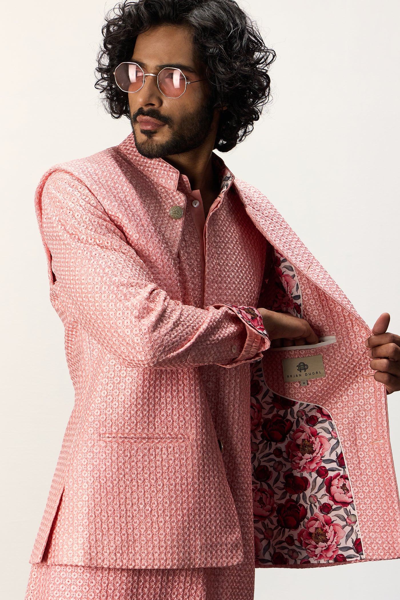 Arjan Dugal Inara Nehru Cotton Candy Jacket indian designer wear online shopping melange singapore