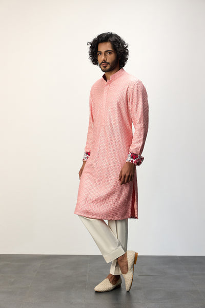 Arjan Dugal Inara Straight Kurta Cotton Candy Set indian designer wear online shopping melange singapore