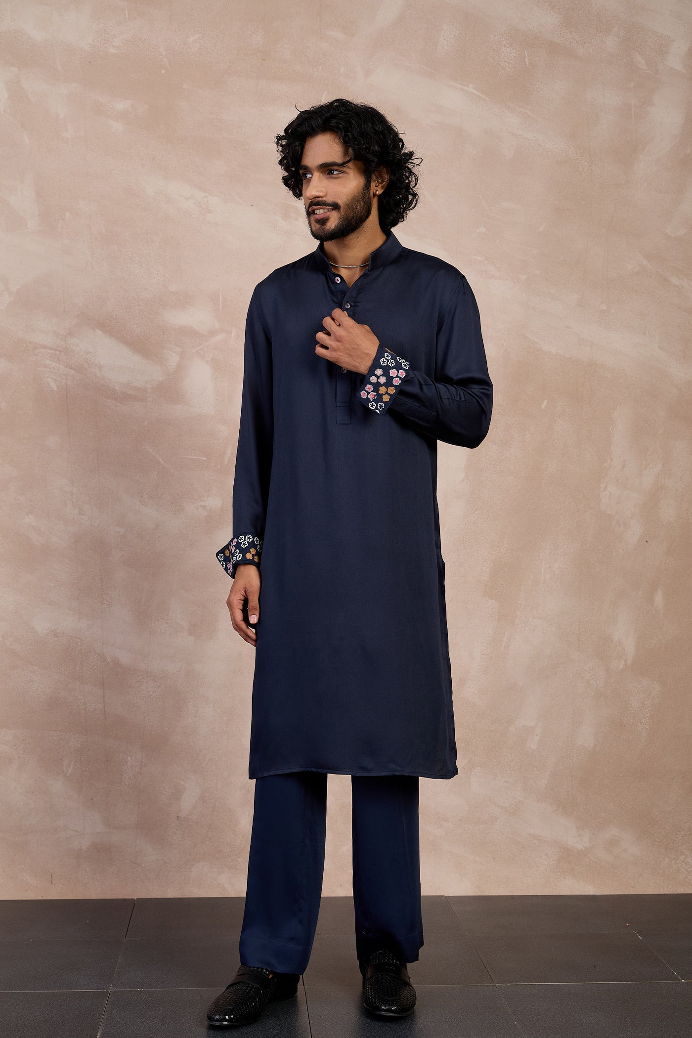 Arjan Dugal Inara Viscose Short Kurta Set indian designer wear online shopping melange singapore