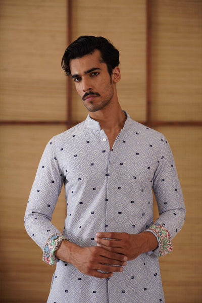 Arjan Dugal Kairos Diamond FOE Kurta Set indian designer wear online shopping melange singapore