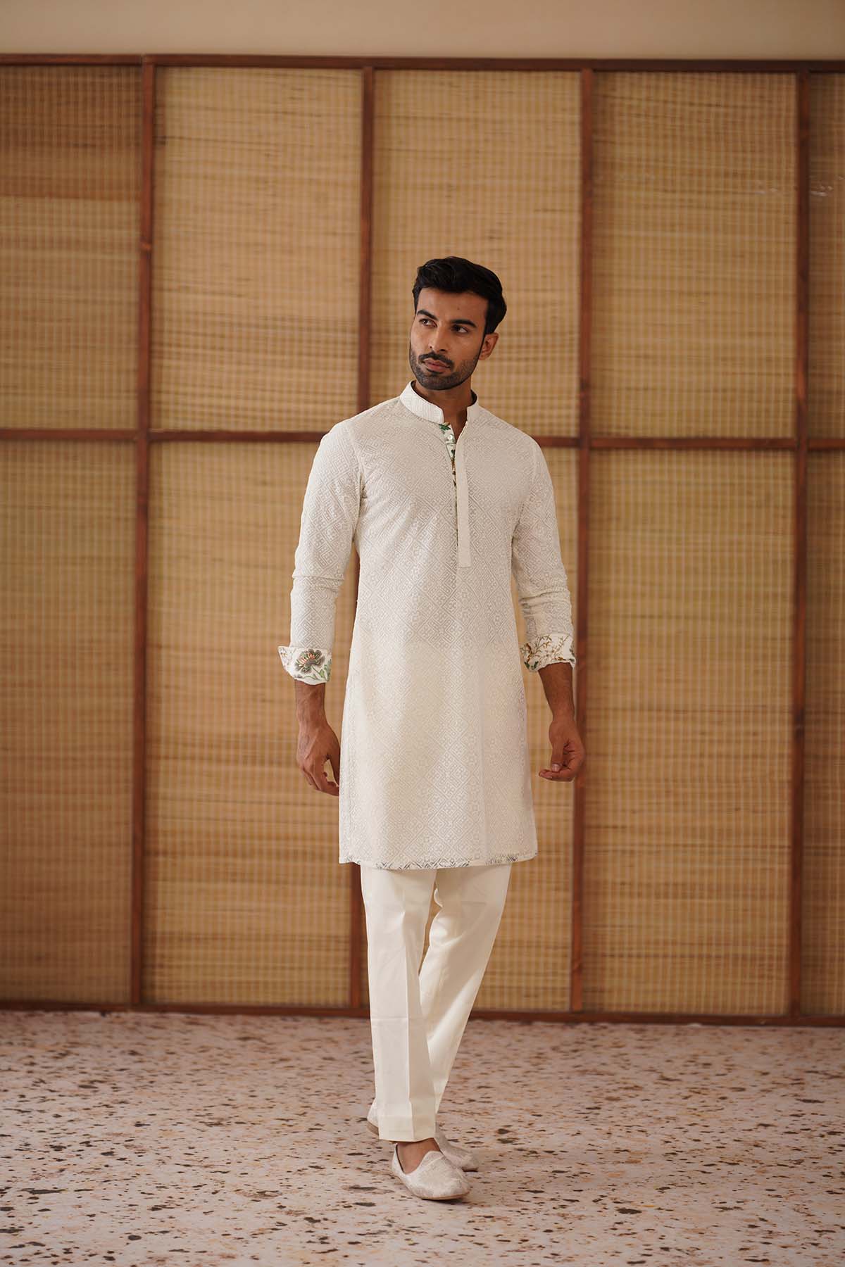 Arjan Dugal Kairos Diamond Nehru Jacket Setindian designer wear online shopping melange singapore 