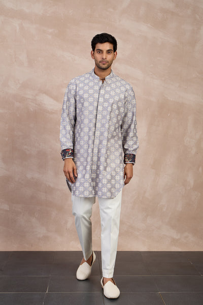 Arjan Dugal Kairos Foe Kurta Set Persion Violet indian designer wear online shopping melange singapore