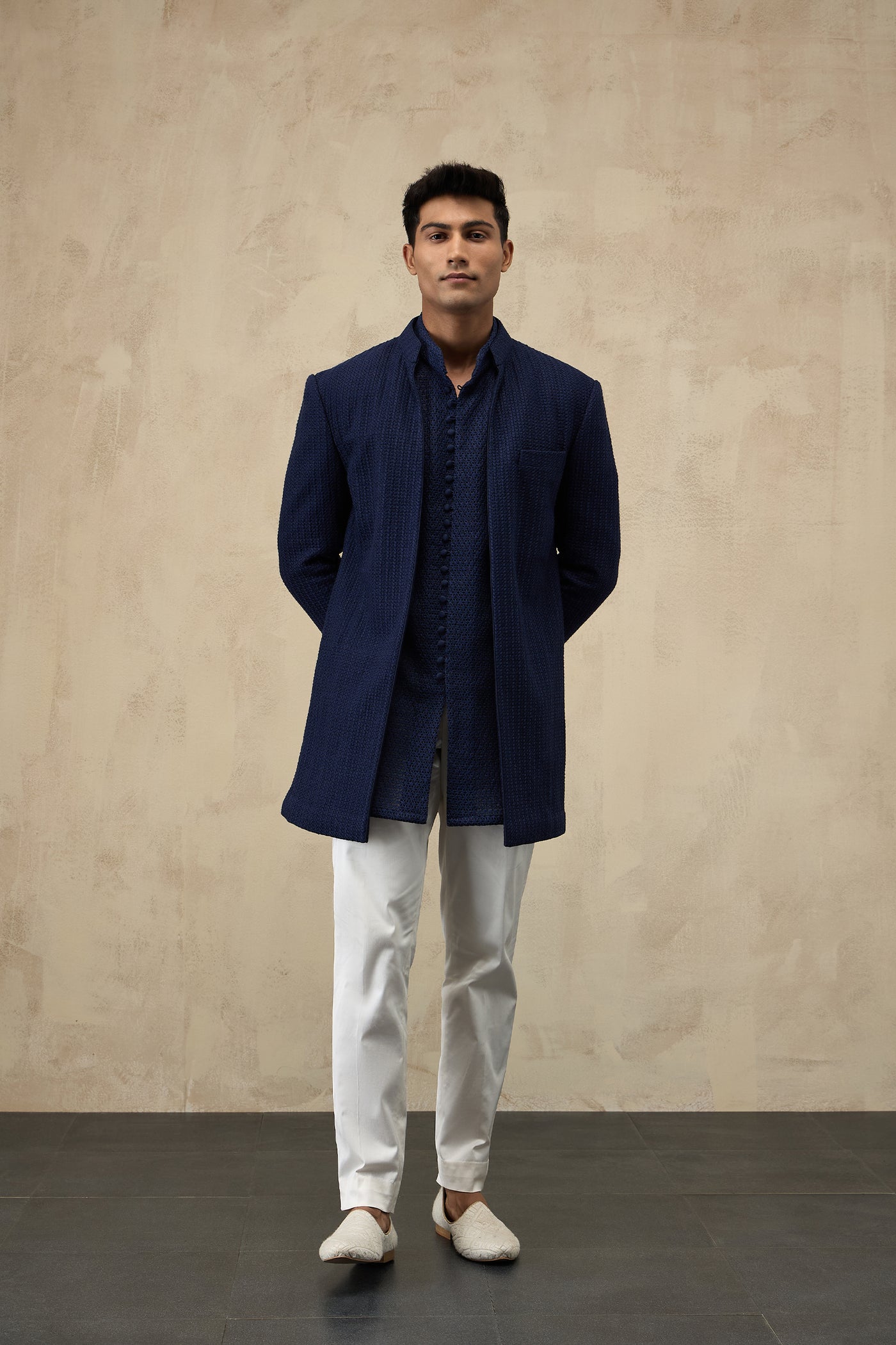 Arjan Dugal Star Open Bandhgala Set indian designer wear online shopping melange singapore