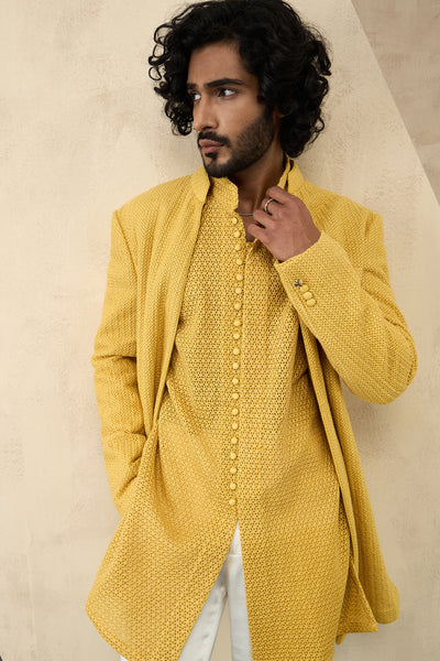 Arjan Dugal Star Open Bandhgala Set Golden Hour indian designer wear online shopping melange singapore