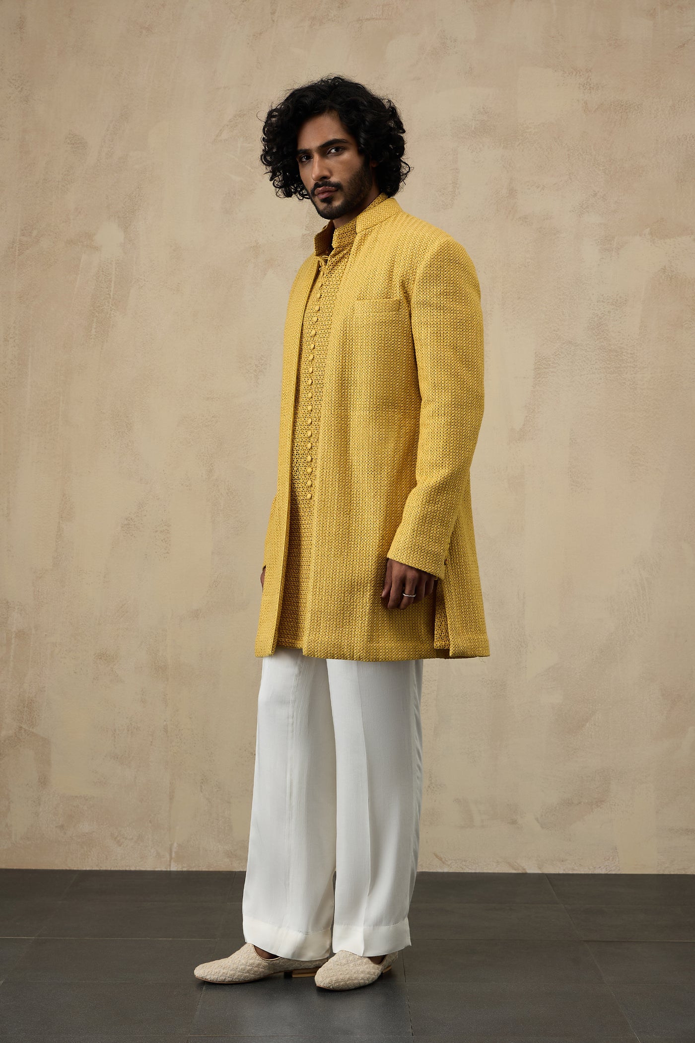 Arjan Dugal Star Open Bandhgala Set Golden Hour indian designer wear online shopping melange singapore