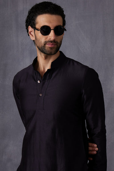 Arjan Dugal Edgecut Kurta Shirt With  Off White Pant Indian designer wear online shopping melange singapore