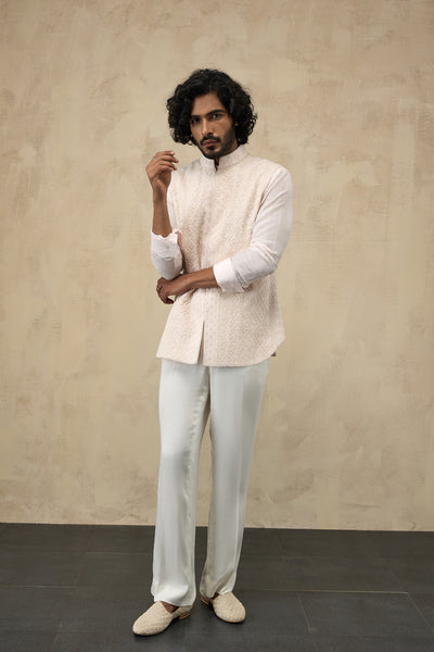 Arjan Dugal Vertical Dori Nehru Jacket Set indian designer wear online shopping melange singapore