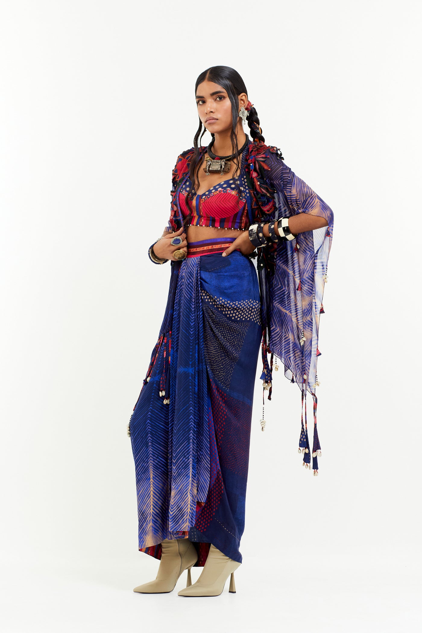 Aseem Kapoor Gami Envelope Jacket Set indian designer wear online shopping melange singapore