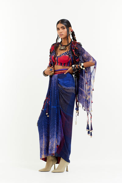 Aseem Kapoor Gami Envelope Jacket Set indian designer wear online shopping melange singapore